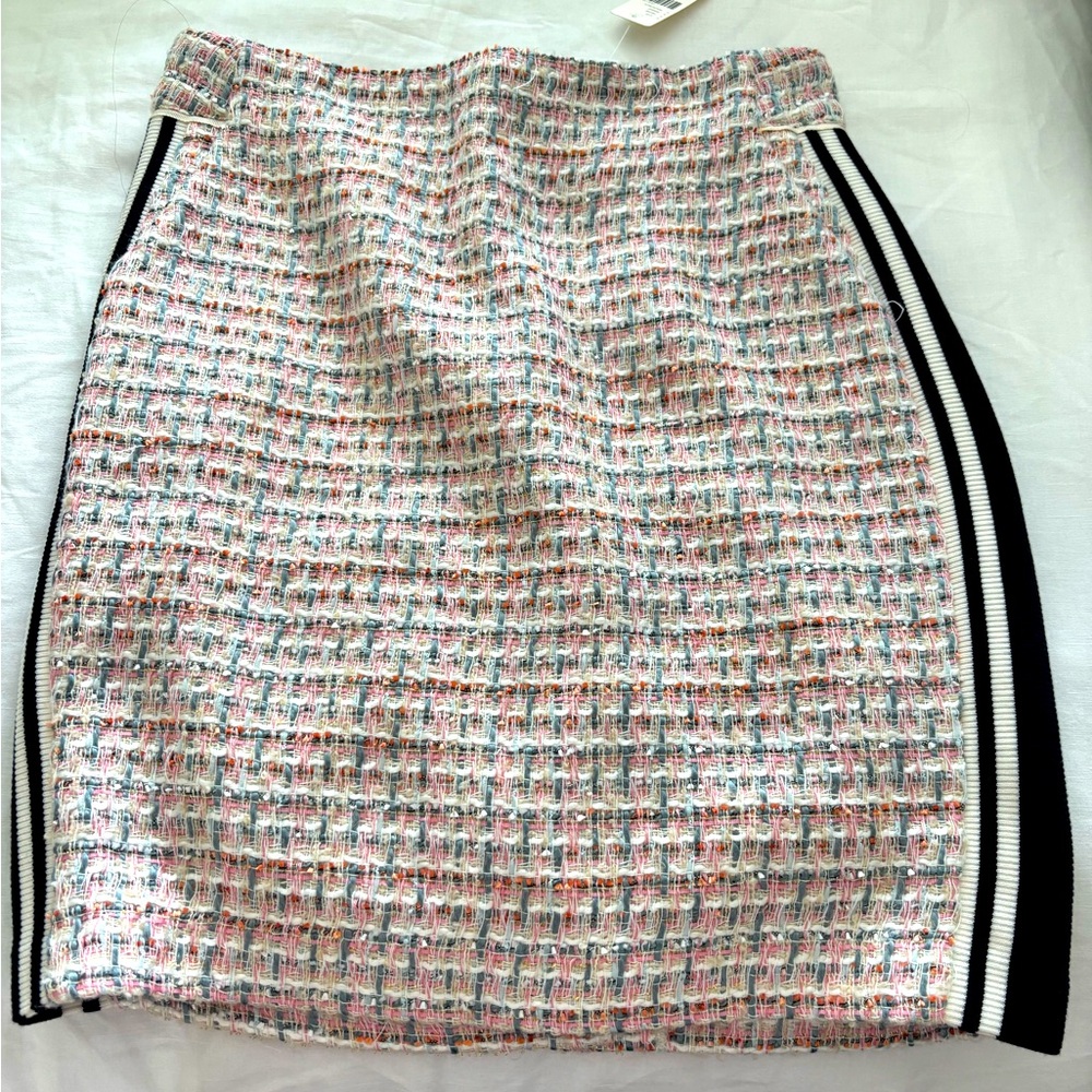 Maeve by Anthropologie NWT peach and pink tweed skirt